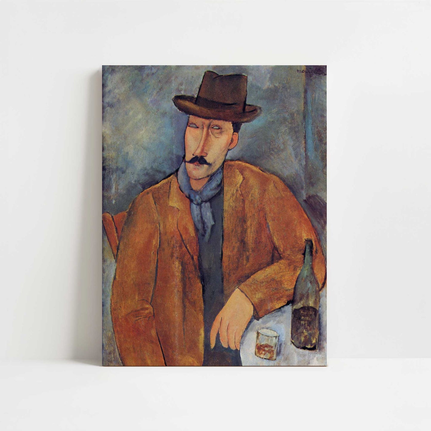 Man Leaning on a Table (1918) by Amedeo Modigliani – Art Print - Unframed art print