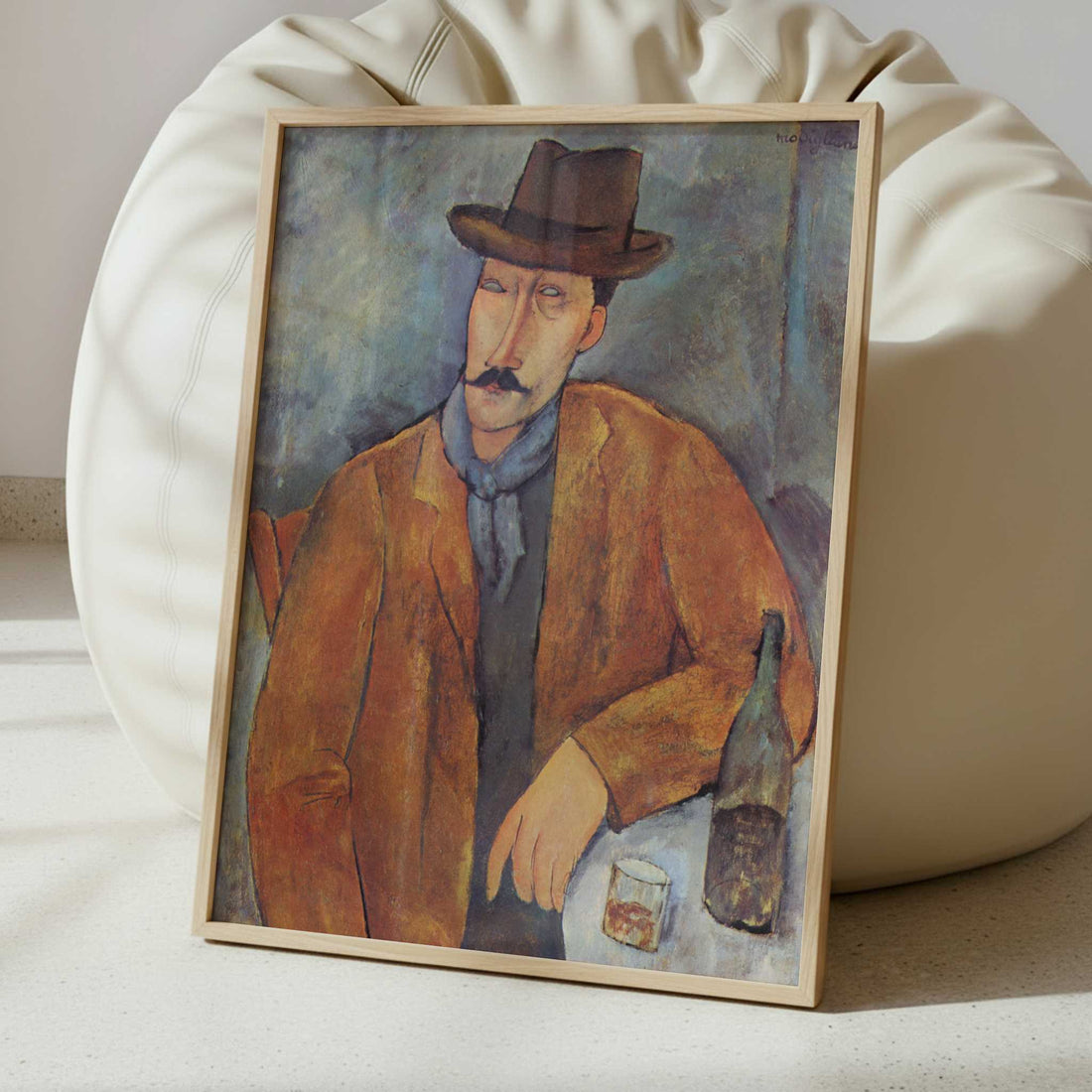 Man Leaning on a Table (1918) by Amedeo Modigliani – Art Print - Interior inspiration