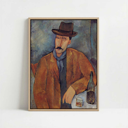 Framed Canvas - Framed canvas in oak color frame