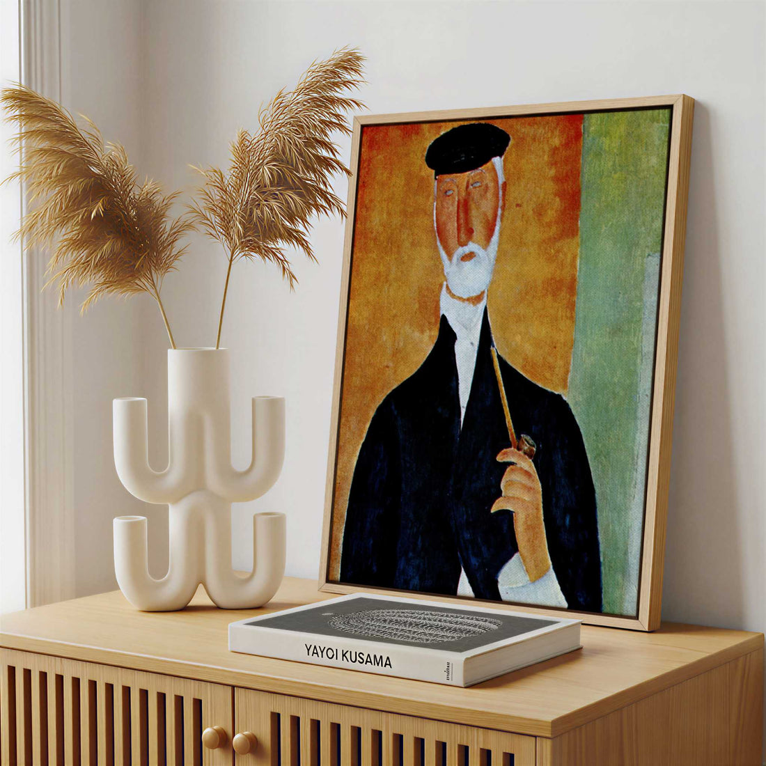 Framed Canvas - Framed canvas in a stylish interior setting