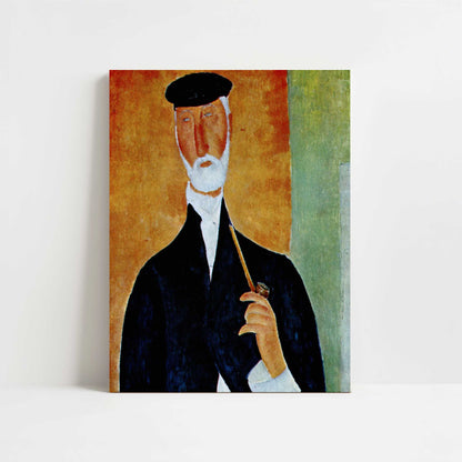 Man with Pipe (1918) by Amedeo Modigliani – Art Print - Unframed art print