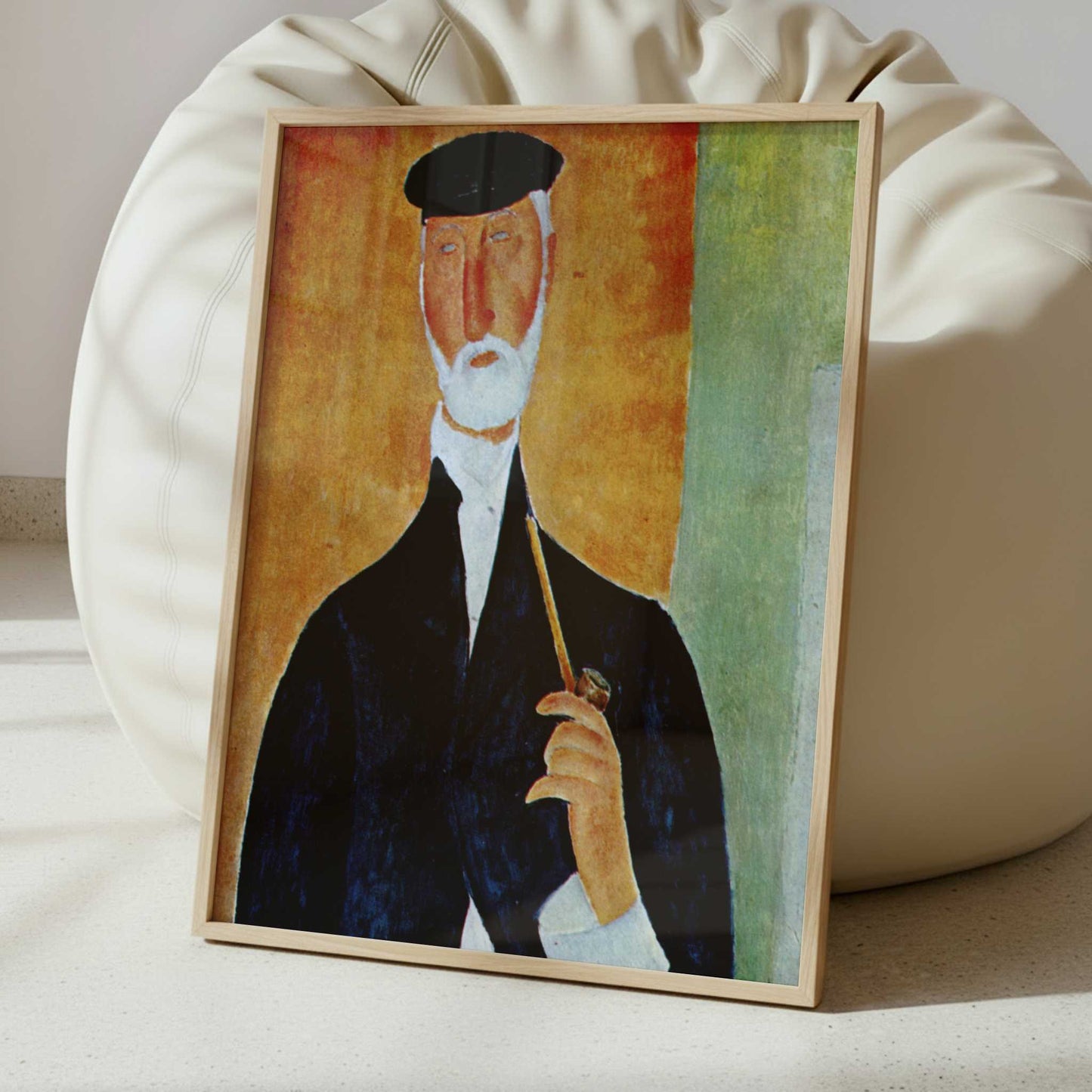 Man with Pipe (1918) by Amedeo Modigliani – Art Print - Interior inspiration