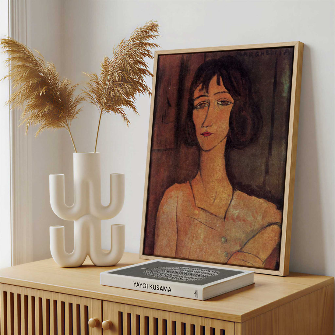 Framed Canvas - Framed canvas in a stylish interior setting