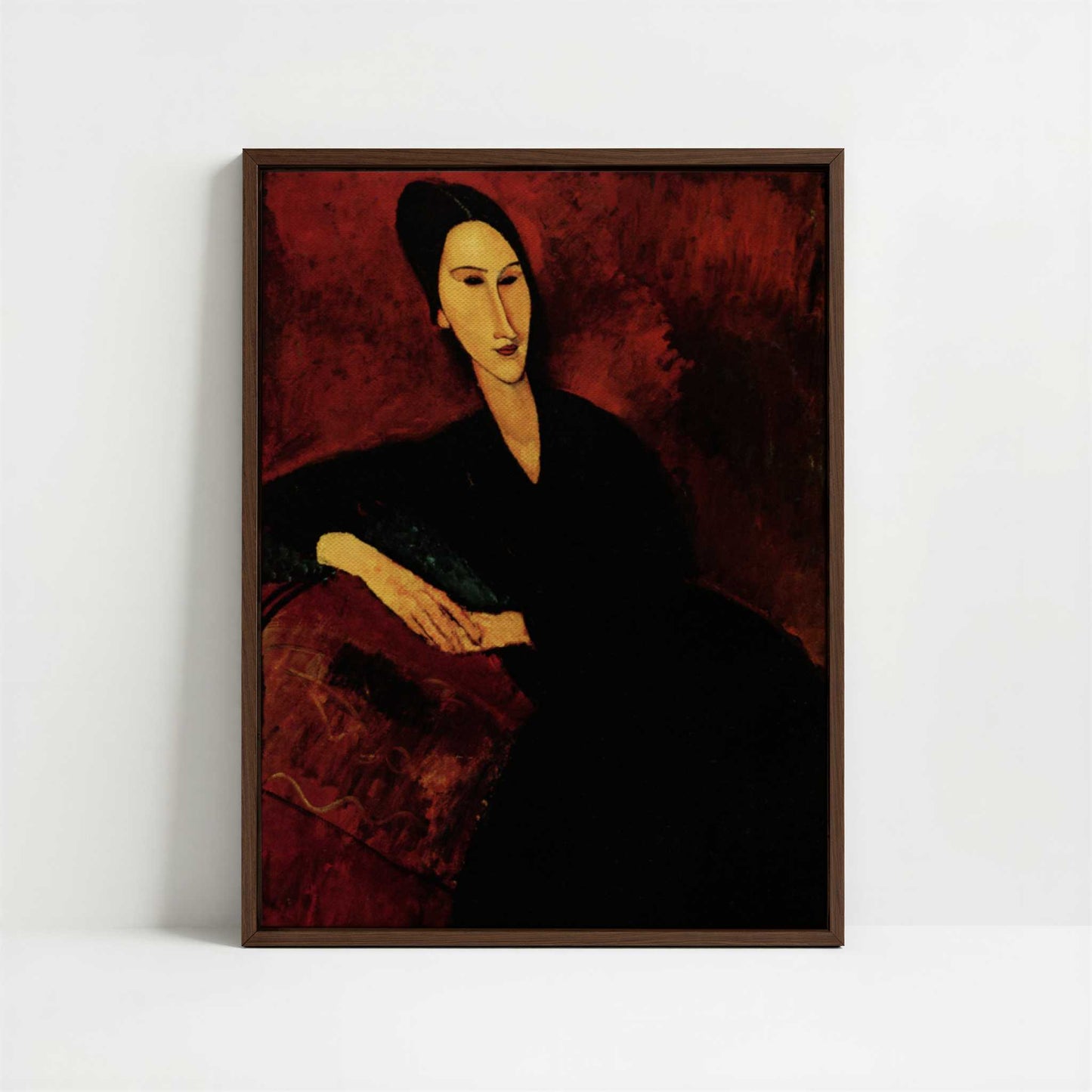 Framed Canvas - Framed canvas in dark wood color frame