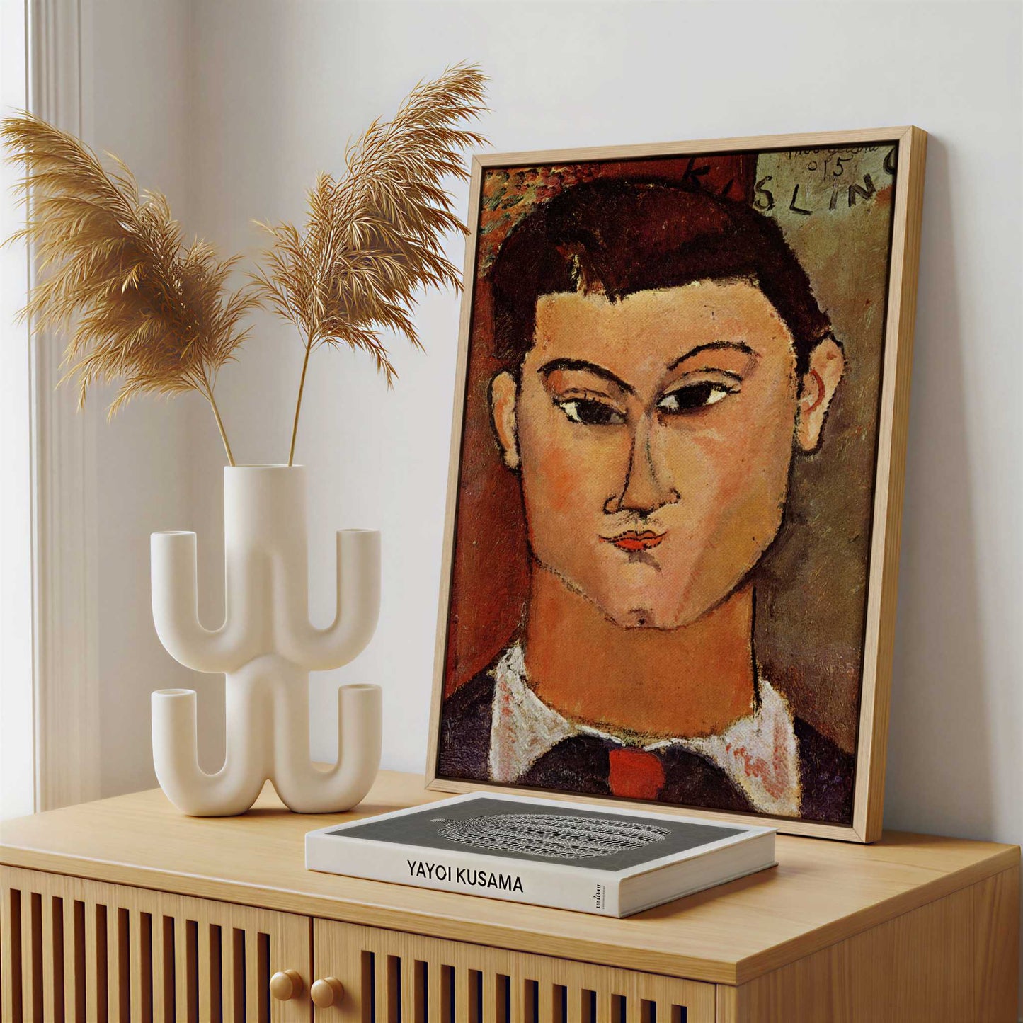 Framed Canvas - Framed canvas in a stylish interior setting