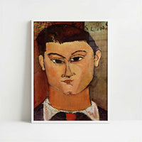 Moise Kisling (1915) by Amedeo Modigliani – Art Print - Art print in white frame