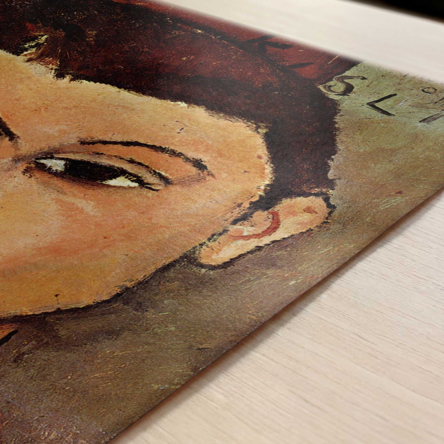 Moise Kisling (1915) by Amedeo Modigliani – Art Print - Close-up detail of the art print