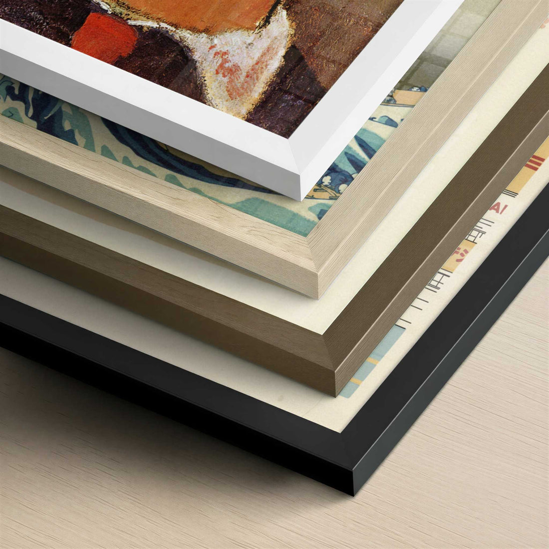 Moise Kisling (1915) by Amedeo Modigliani – Art Print - Close-up detail of the different frames