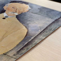 Monsieur Lepoutre (1916) by Amedeo Modigliani – Art Print - Close-up detail of the art print