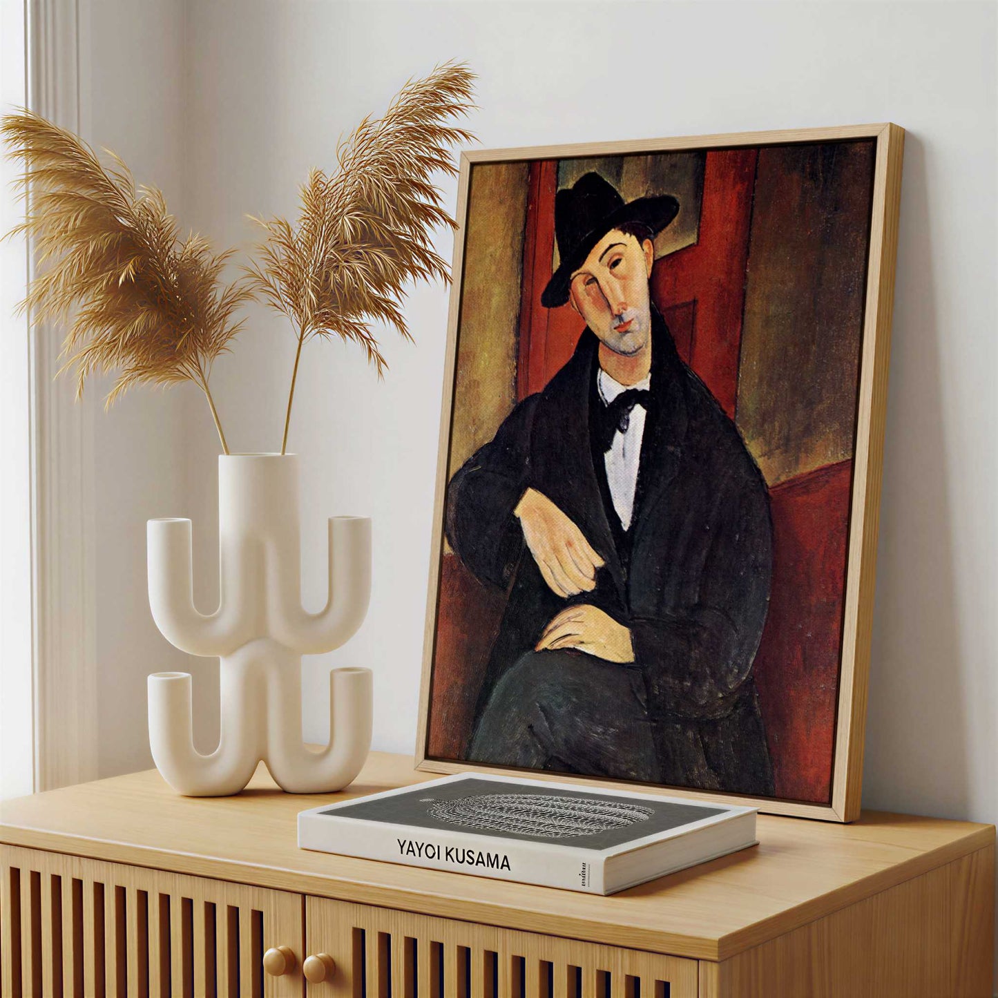 Framed Canvas - Framed canvas in a stylish interior setting