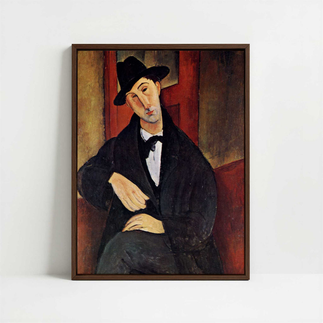 Framed Canvas - Framed canvas in dark wood color frame