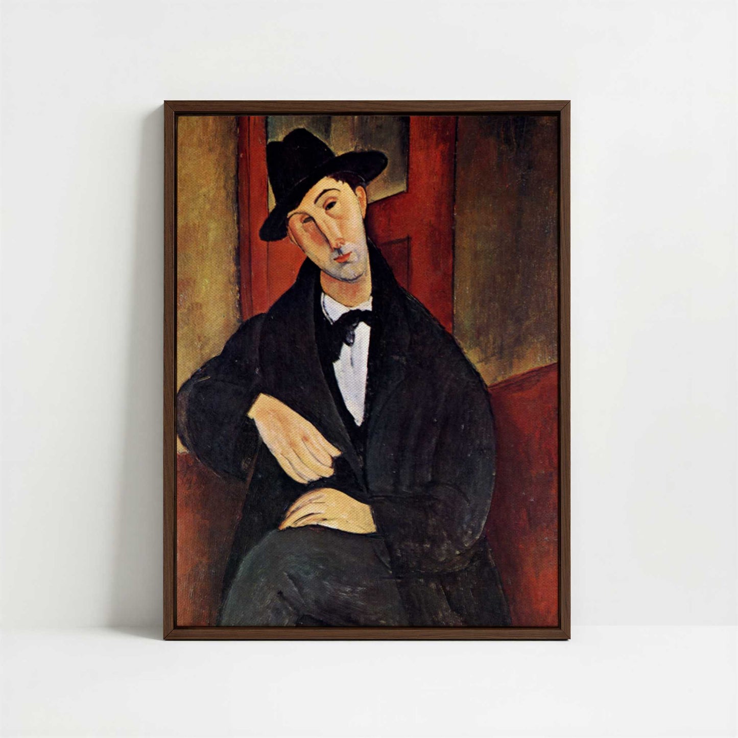 Framed Canvas - Framed canvas in dark wood color frame
