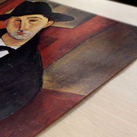 Monsieur Mario (1919) by Amedeo Modigliani – Art Print - Close-up detail of the art print