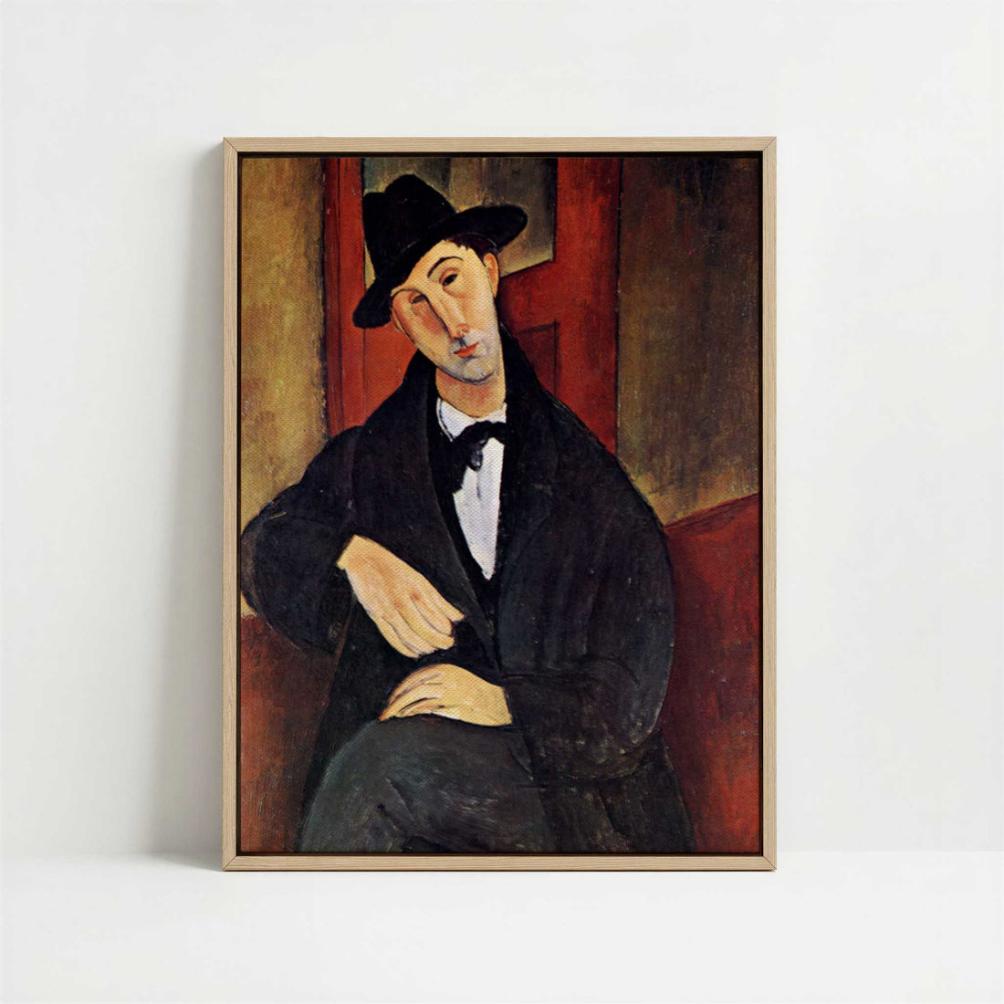 Framed Canvas - Framed canvas in oak color frame