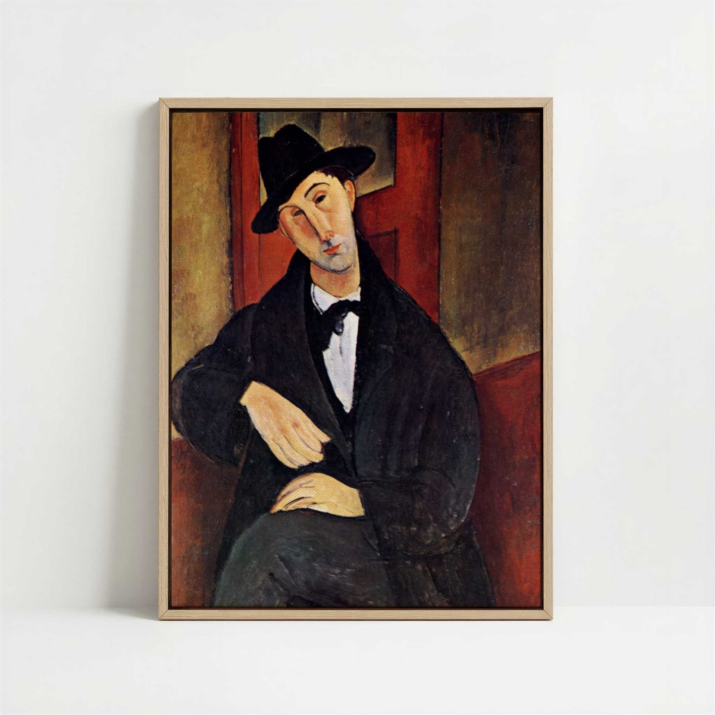 Framed Canvas - Framed canvas in oak color frame