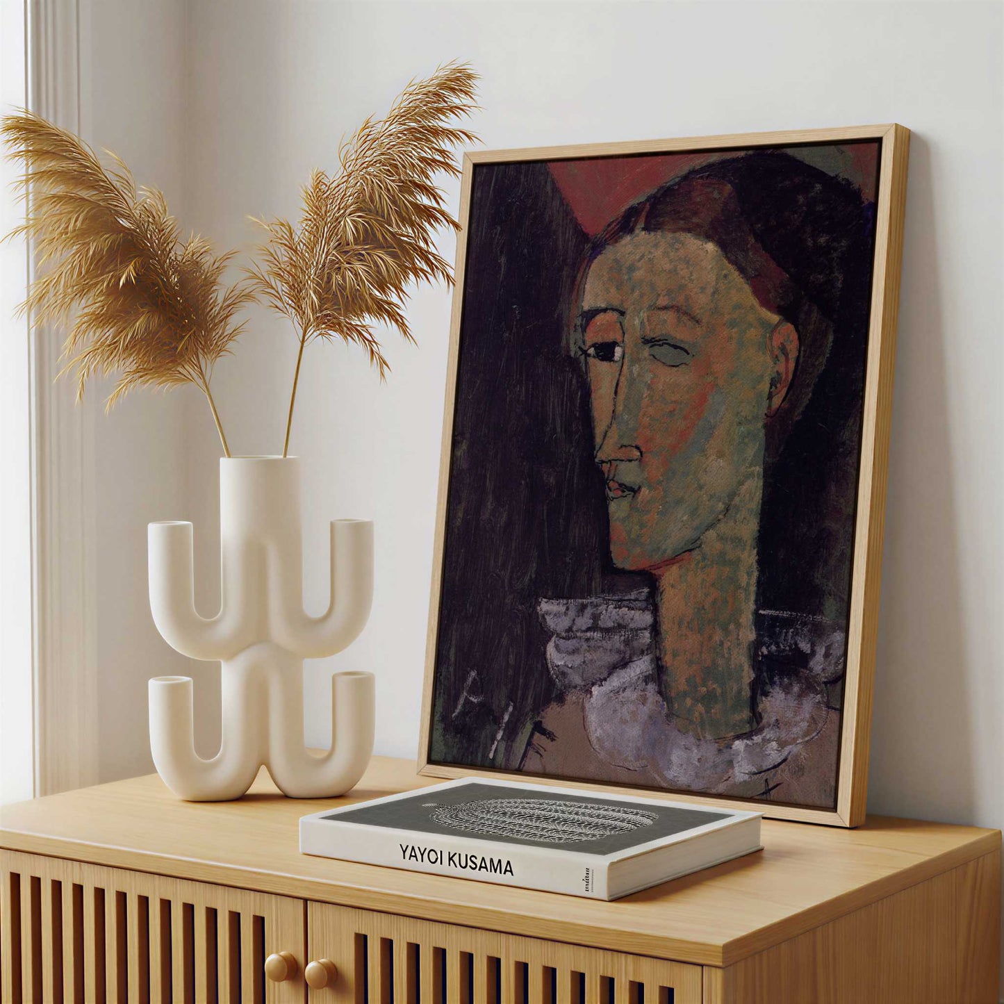 Framed Canvas - Framed canvas in a stylish interior setting