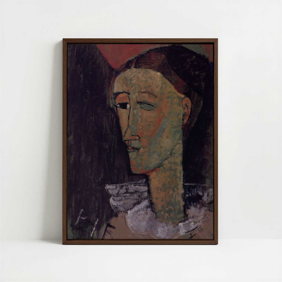 Framed Canvas - Framed canvas in dark wood color frame
