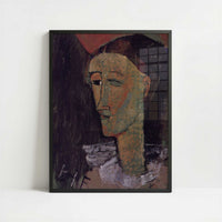 Pierrot (1915) by Amedeo Modigliani – Art Print - Art print in black frame