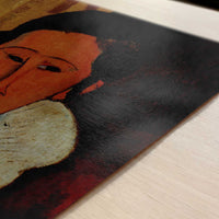 Portrait of Anna Zborovska (1917) by Amedeo Modigliani – Art Print - Close-up detail of the art print