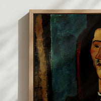 Framed Canvas - Close-up detail and texture of the framed canvas