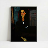 Portrait of Jean Cocteau (1916) by Amedeo Modigliani – Art Print - Art print in black frame