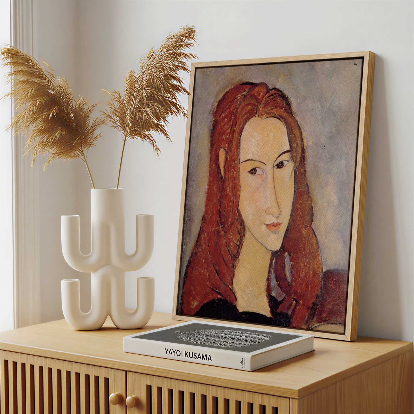 Framed Canvas - Framed canvas in a stylish interior setting