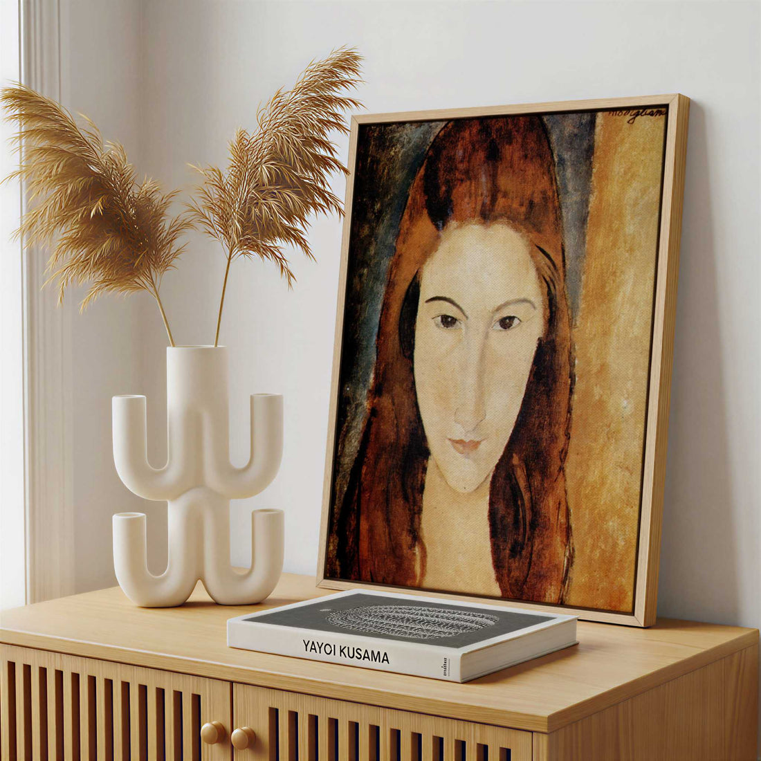 Framed Canvas - Framed canvas in a stylish interior setting