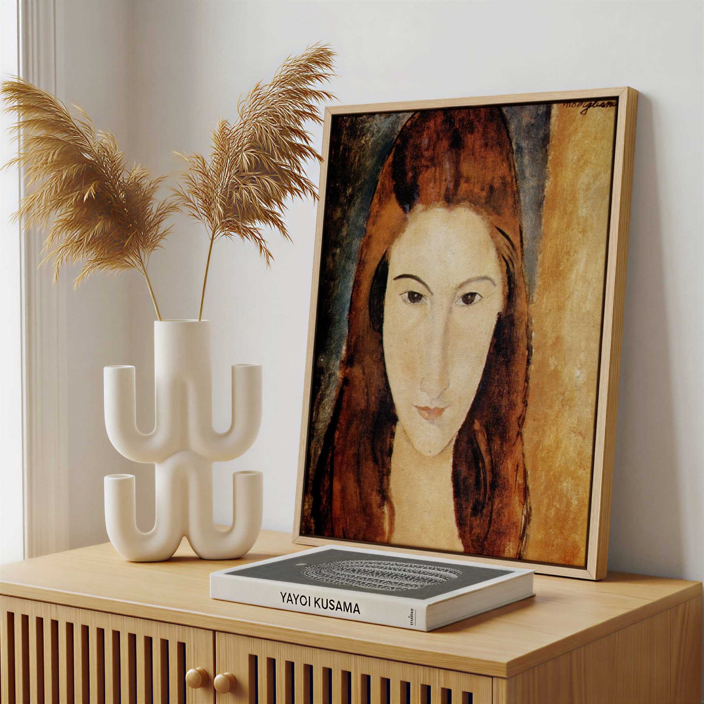 Framed Canvas - Framed canvas in a stylish interior setting
