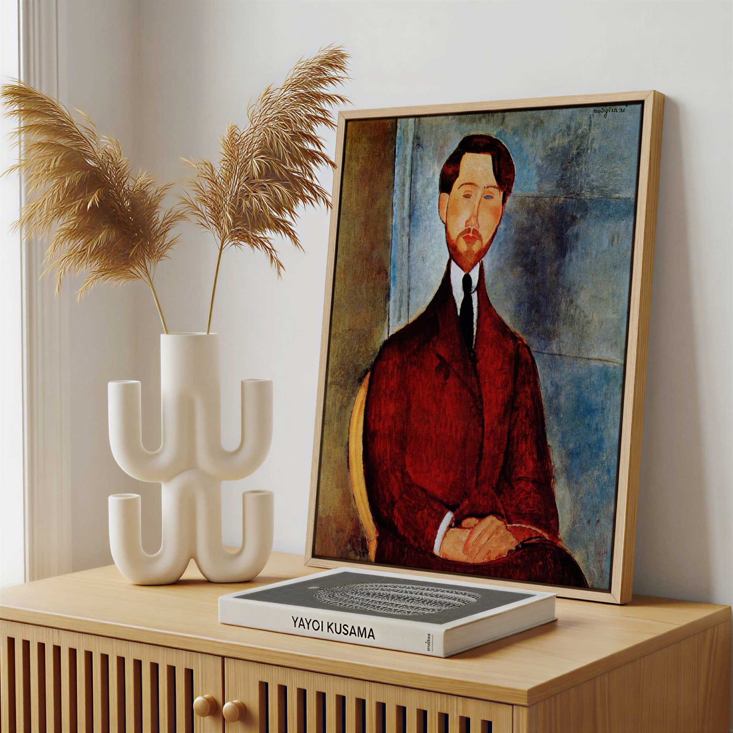 Framed Canvas - Framed canvas in a stylish interior setting