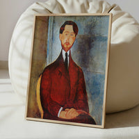 Portrait of Leopold Zborovski (1917) by Amedeo Modigliani – Art Print - Interior inspiration