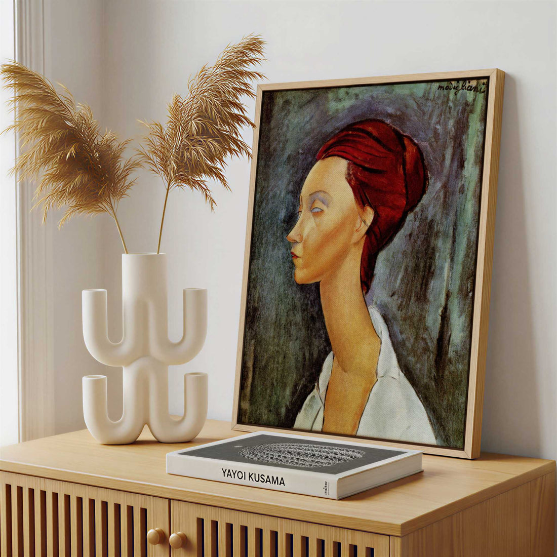 Framed Canvas - Framed canvas in a stylish interior setting