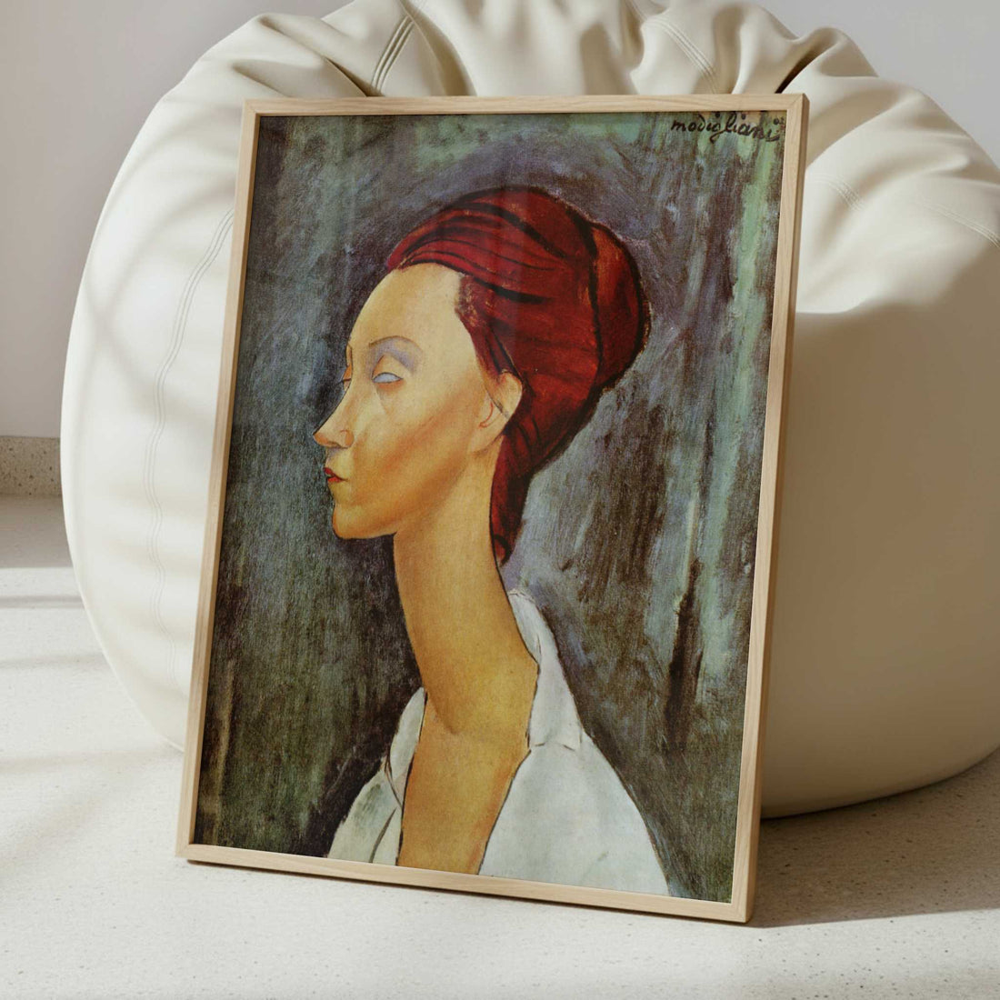 Portrait of Lunia Czechovska (1919) by Amedeo Modigliani – Art Print - Interior inspiration