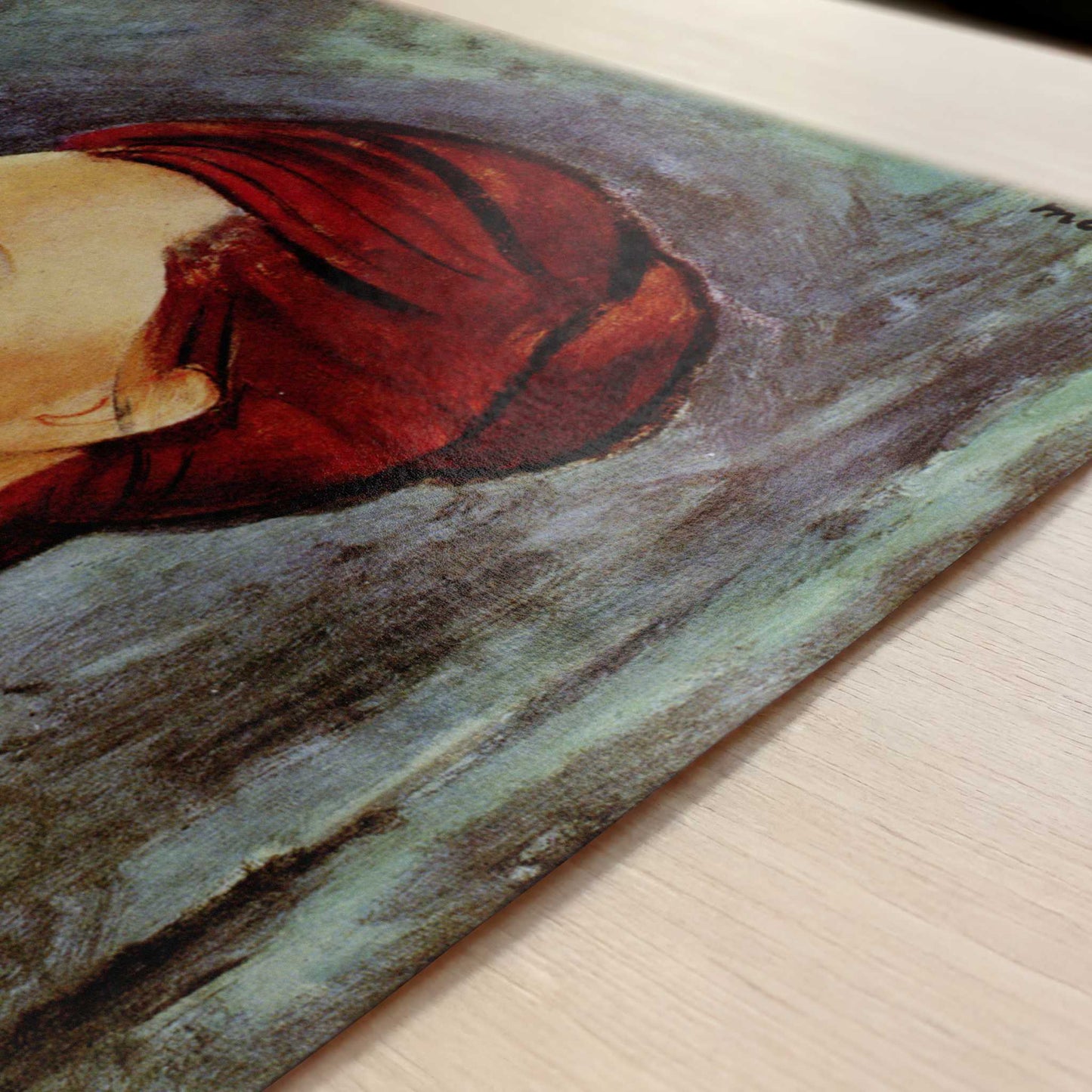 Portrait of Lunia Czechovska (1919) by Amedeo Modigliani – Art Print - Close-up detail of the art print