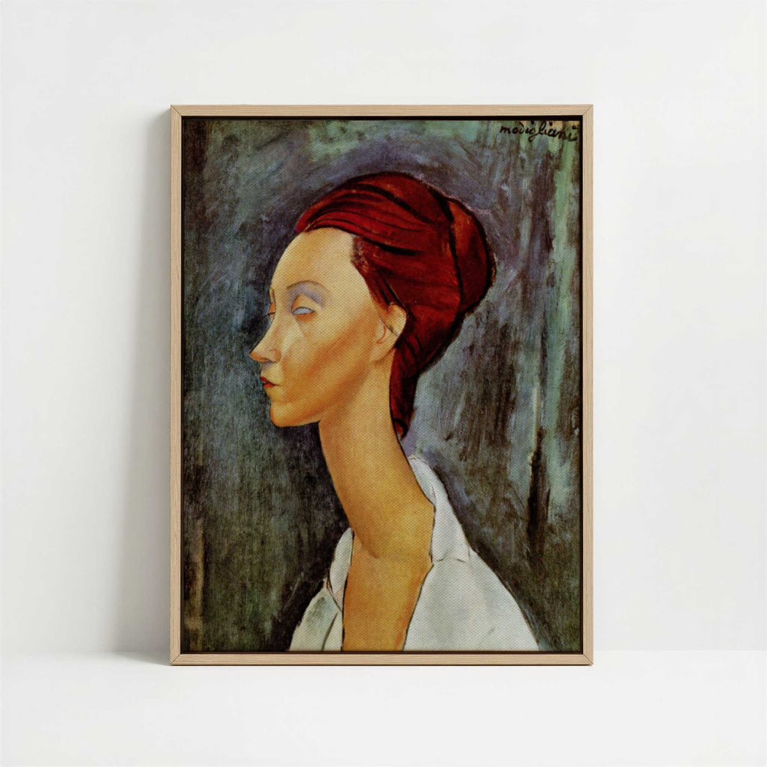 Framed Canvas - Framed canvas in oak color frame