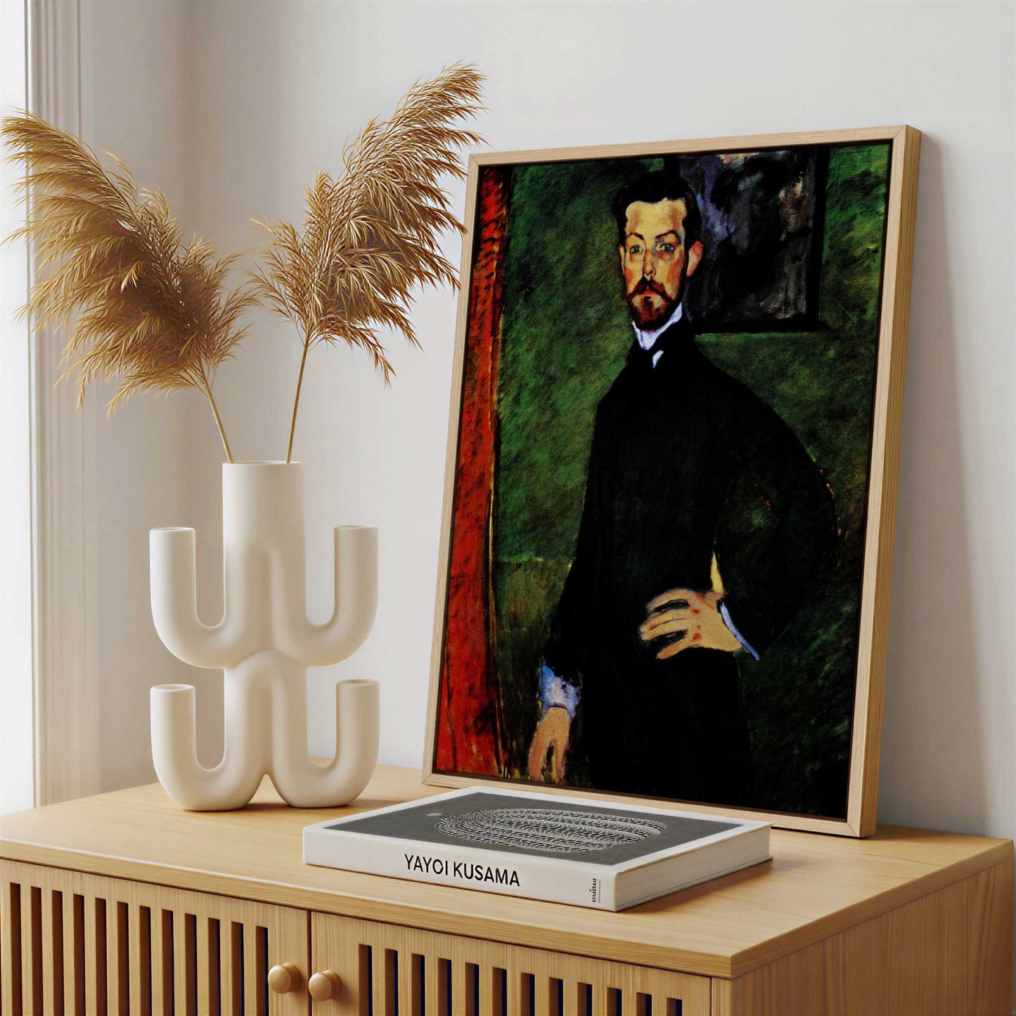 Framed Canvas - Framed canvas in a stylish interior setting