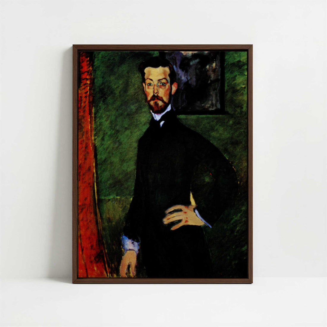 Framed Canvas - Framed canvas in dark wood color frame