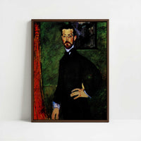 Framed Canvas - Framed canvas in dark wood color frame