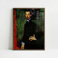 Portrait of Paul Alexandre (1909) by Amedeo Modigliani – Art Print - Art print in dark wood frame