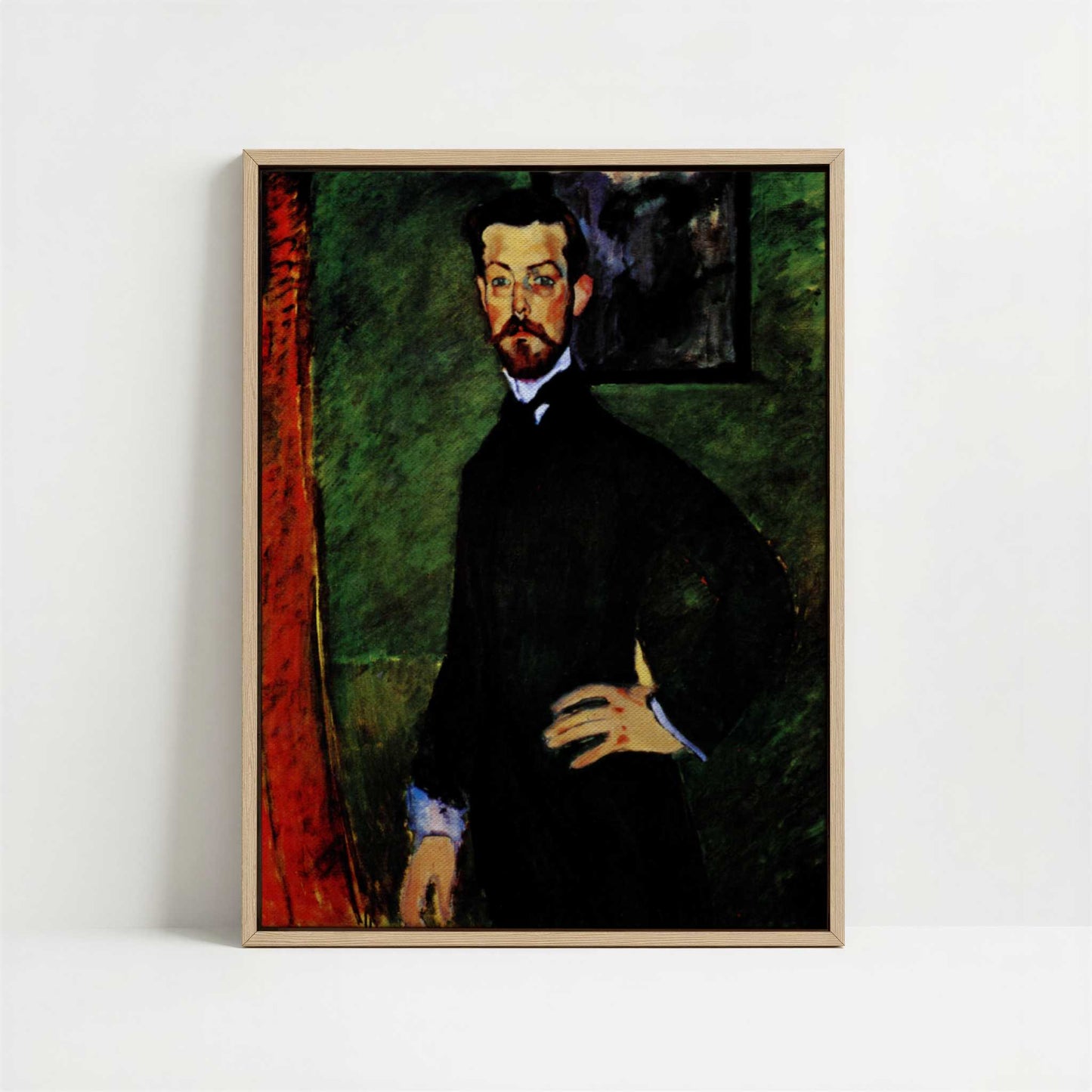Framed Canvas - Framed canvas in oak color frame