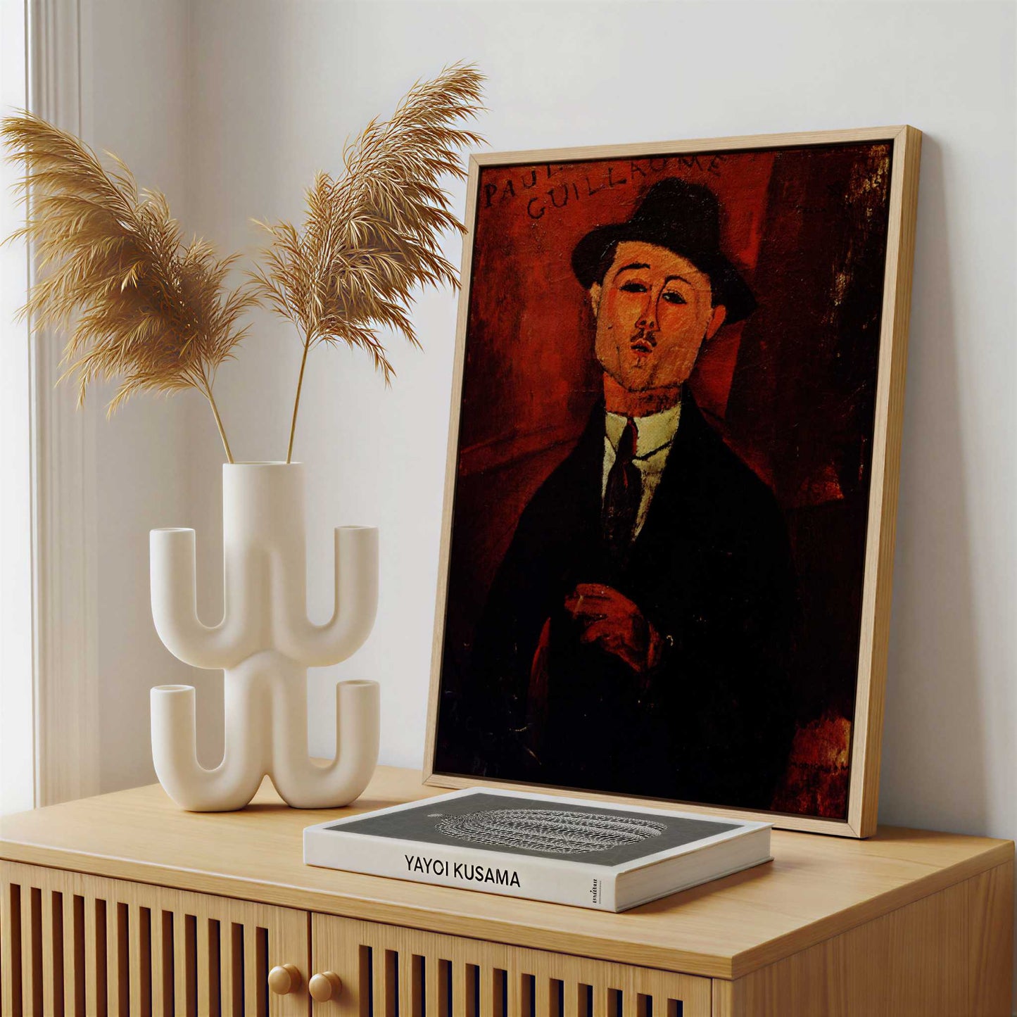 Framed Canvas - Framed canvas in a stylish interior setting