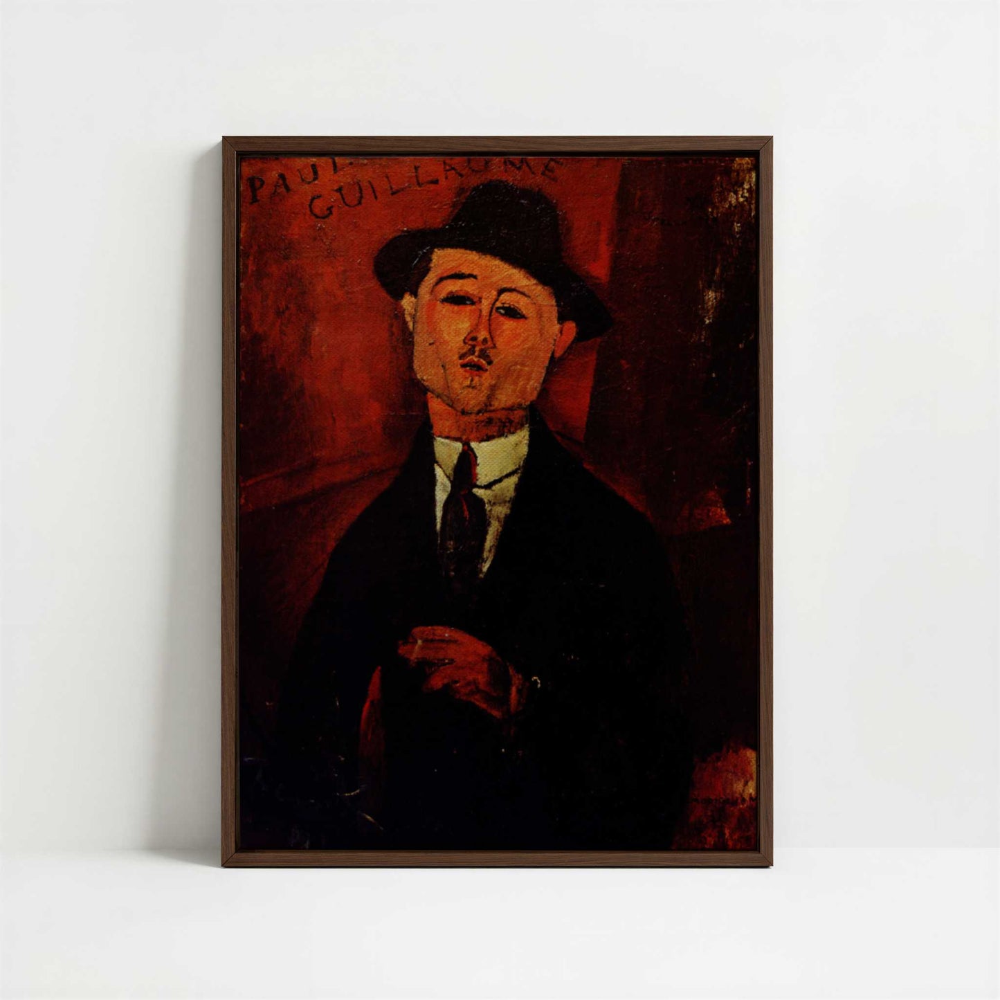 Framed Canvas - Framed canvas in dark wood color frame