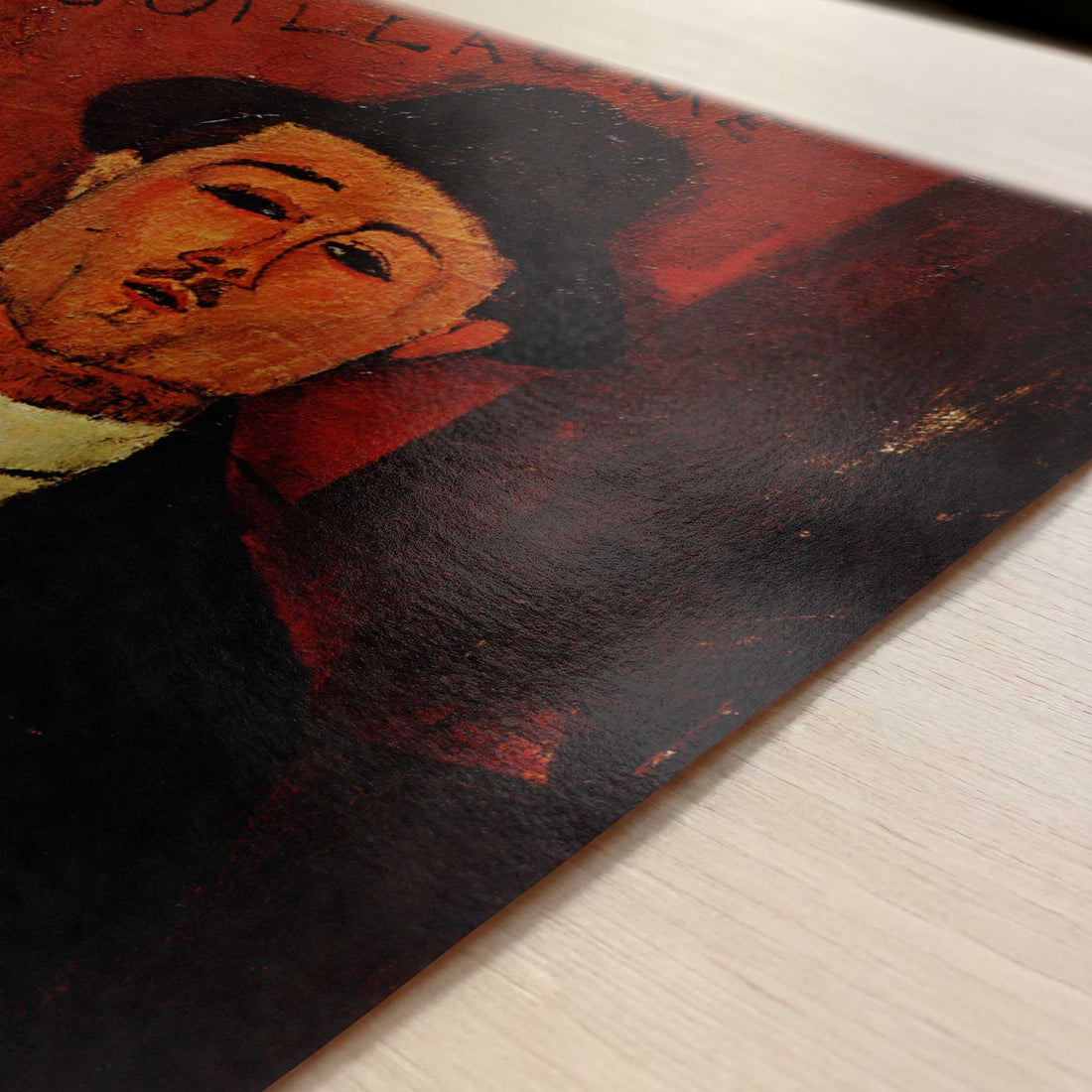 Portrait of Paul Guillaume (1915) by Amedeo Modigliani – Art Print - Close-up detail of the art print