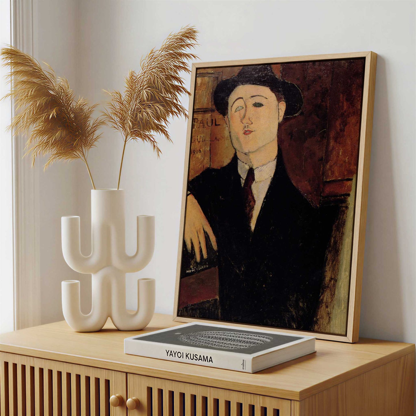 Framed Canvas - Framed canvas in a stylish interior setting