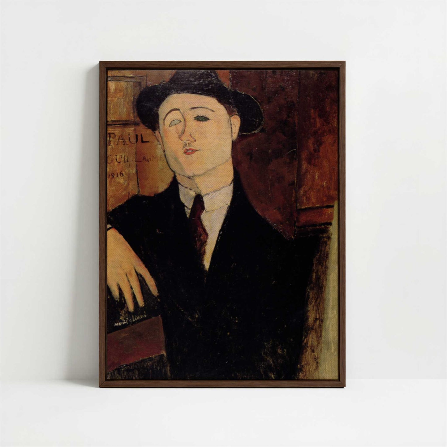 Framed Canvas - Framed canvas in dark wood color frame