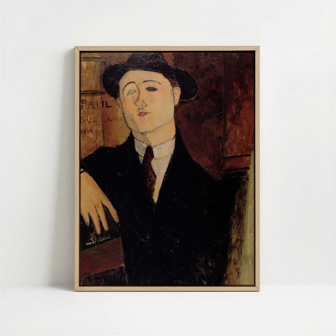 Framed Canvas - Framed canvas in oak color frame