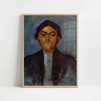 Portrait of Pedro (1909) by Amedeo Modigliani – Art Print - Art print in oak frame