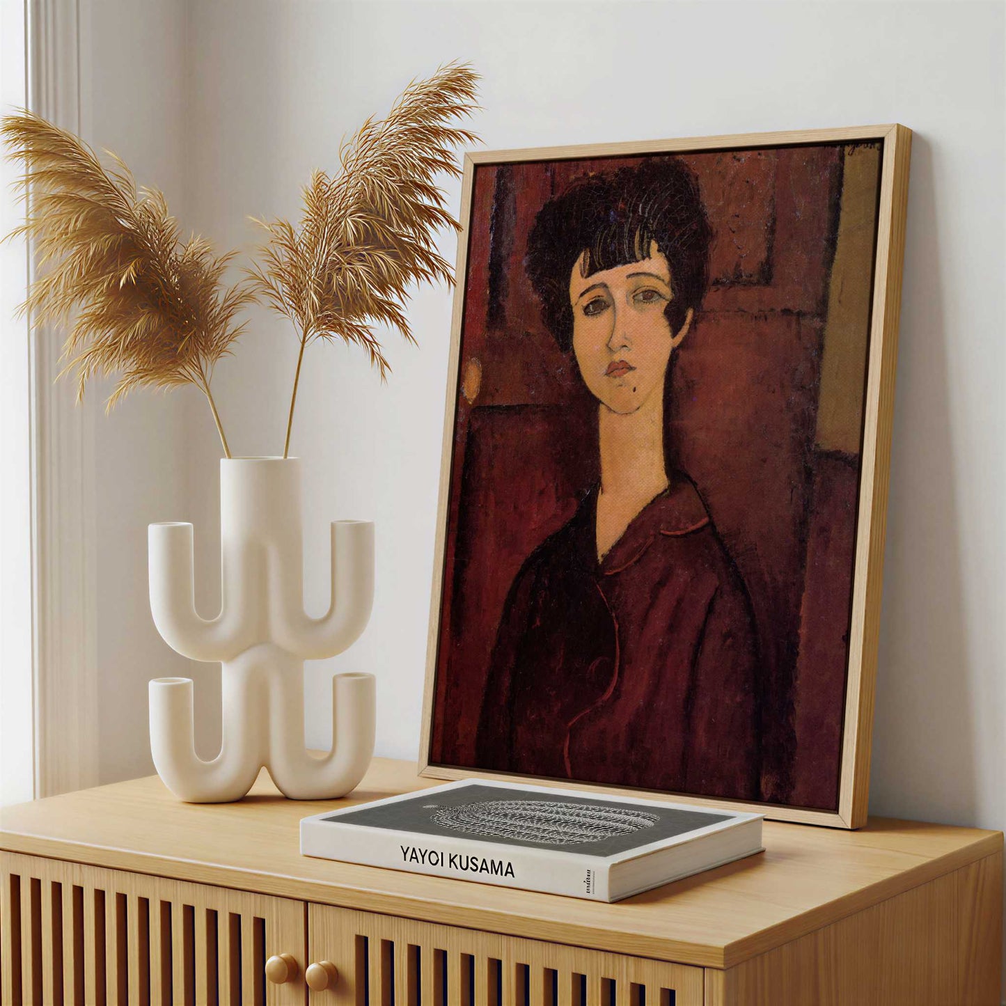 Framed Canvas - Framed canvas in a stylish interior setting