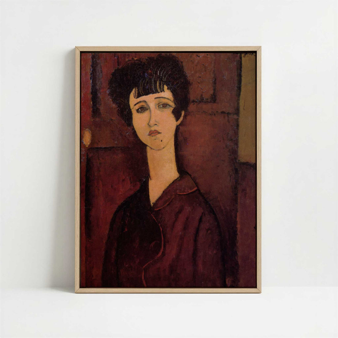 Framed Canvas - Framed canvas in oak color frame
