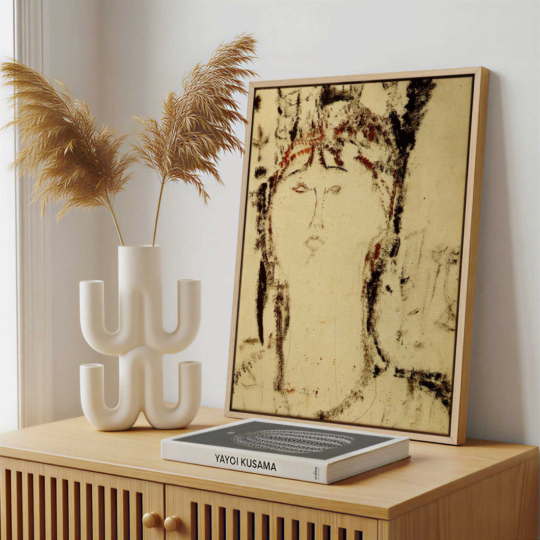 Framed Canvas - Framed canvas in a stylish interior setting