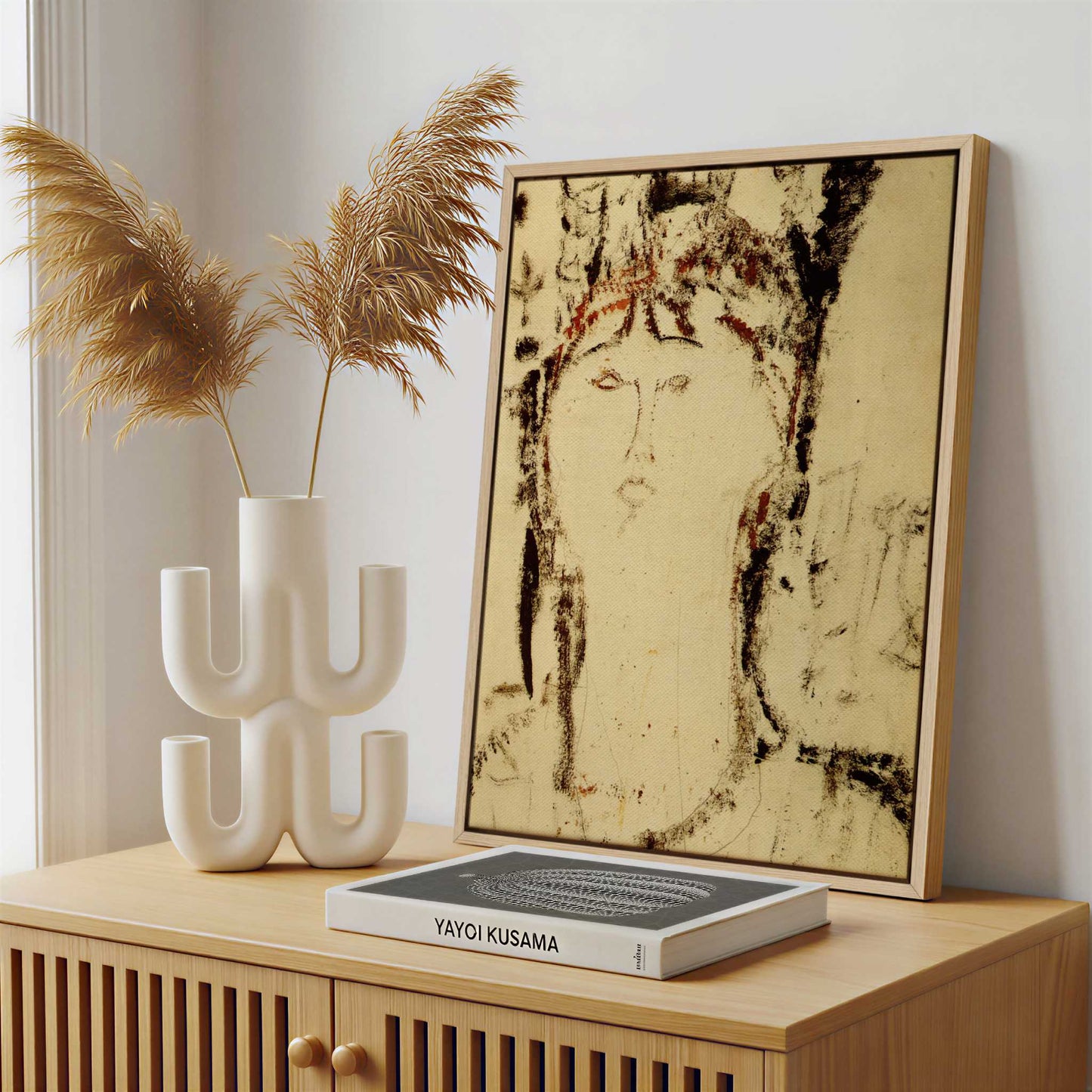 Framed Canvas - Framed canvas in a stylish interior setting